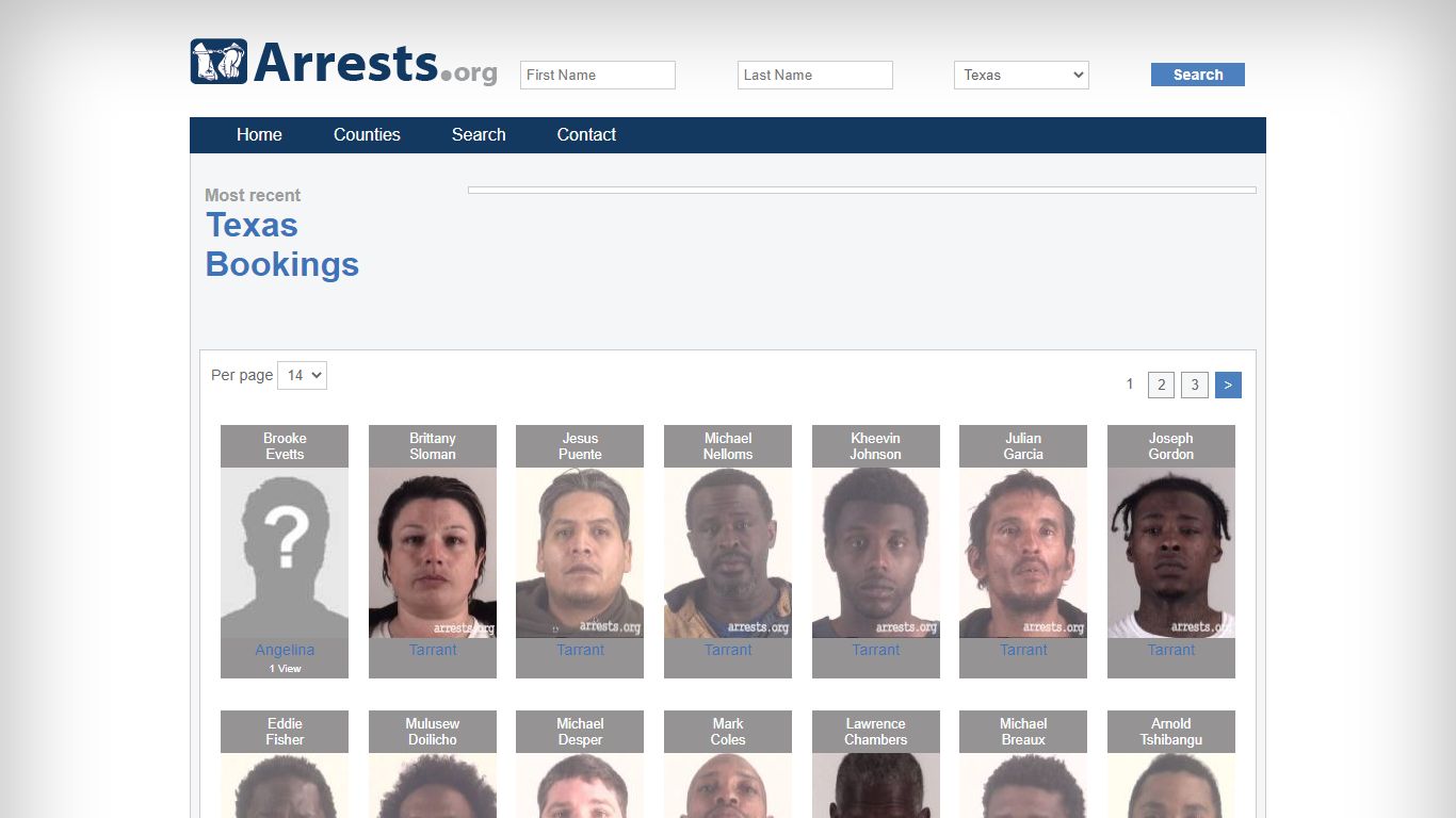 Texas Arrests and Inmate Search